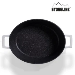 STONELINE Cocotte Bräter Oval 32x25 cm Rosa | mit Deckel