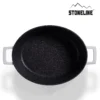 STONELINE Cocotte Bräter Oval 32x25 cm Creme | mit Deckel