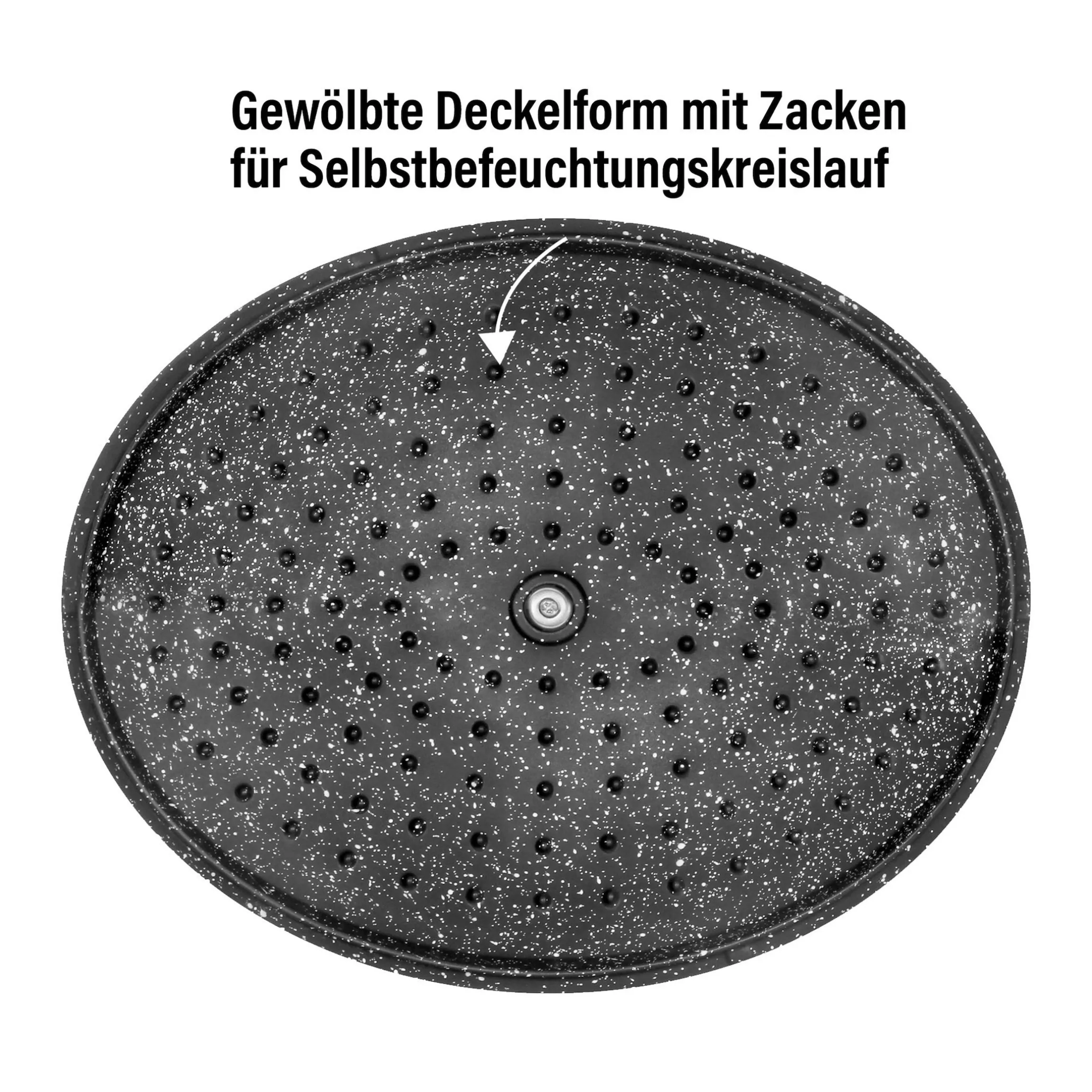 STONELINE Cocotte Bräter Oval 32x25 cm Creme | mit Deckel