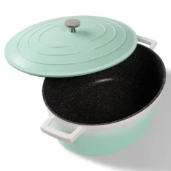 STONELINE Cocotte Bräter Oval 32x25 cm Mint | mit Deckel
