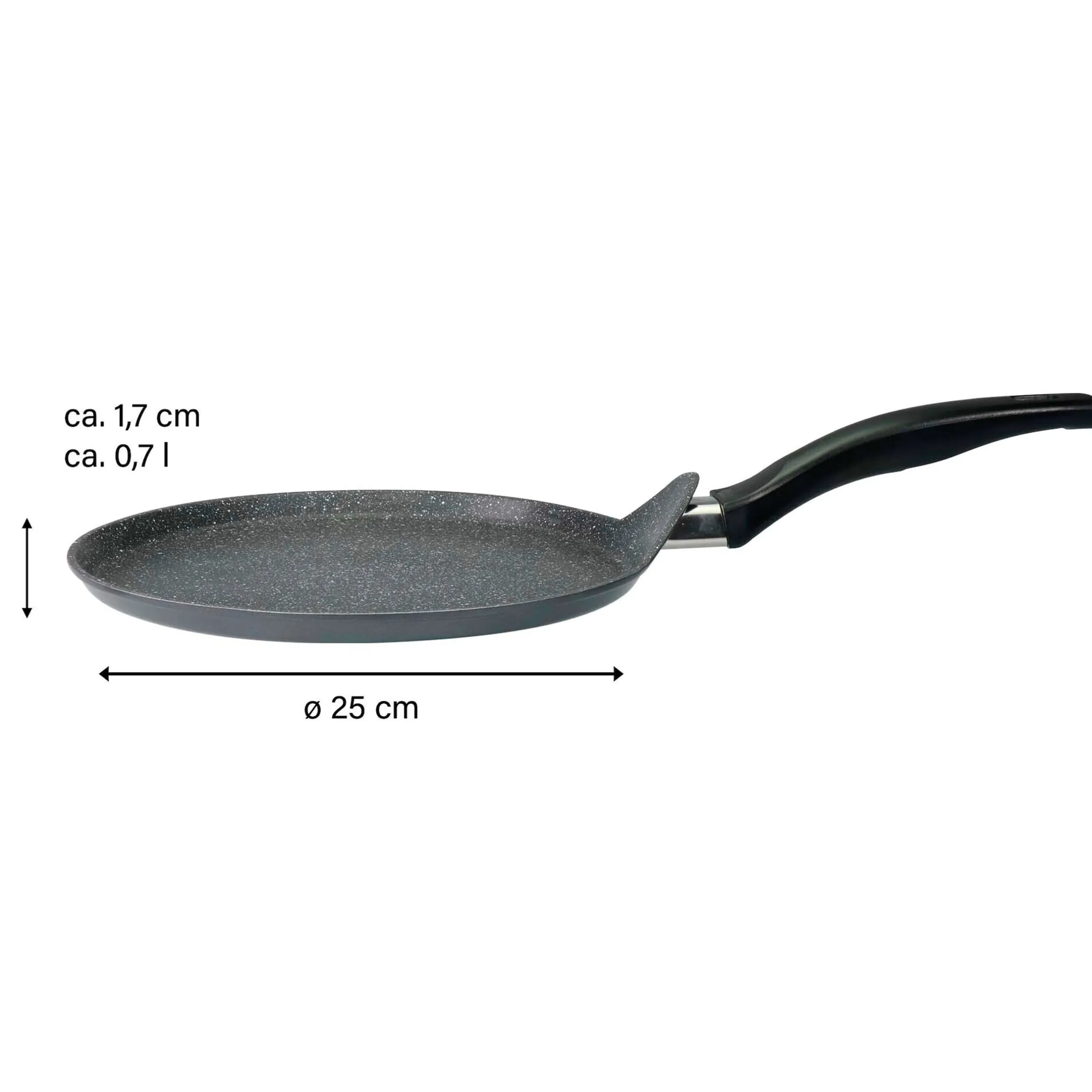 STONELINE Crepe Pfanne 25 cm | Fixiert