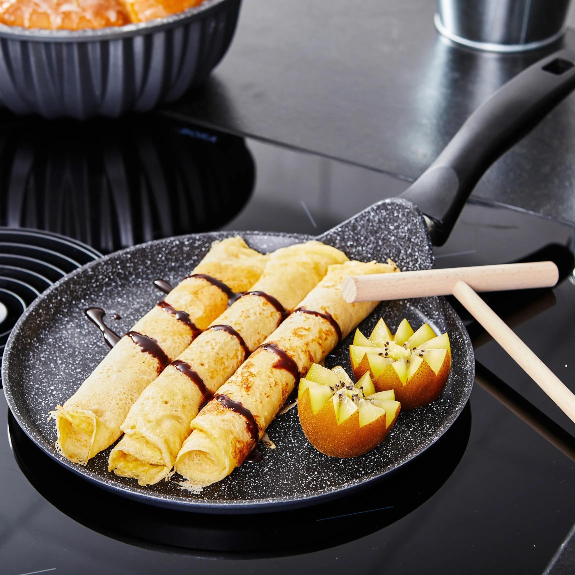 STONELINE Crepe Pfanne 25 cm | Fixiert