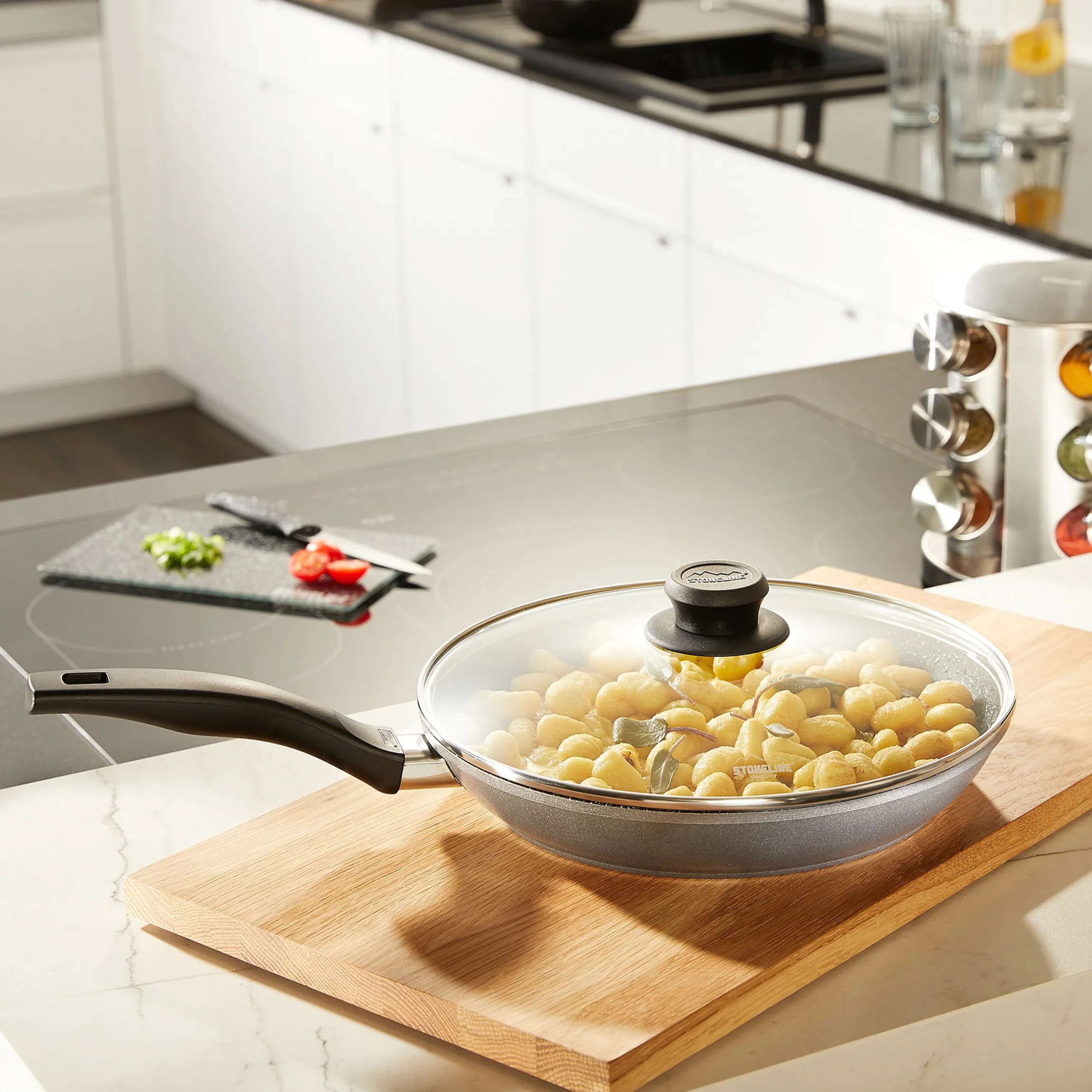 STONELINE Glasdeckel 26 cm | Schwarz