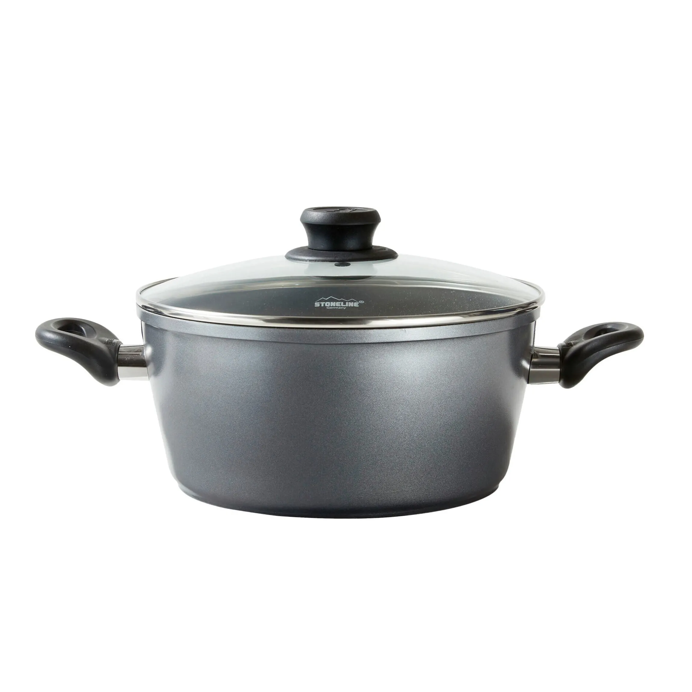 STONELINE Glasdeckel 24 cm | Schwarz