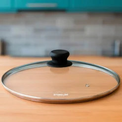 STONELINE Glasdeckel 24 cm | Schwarz