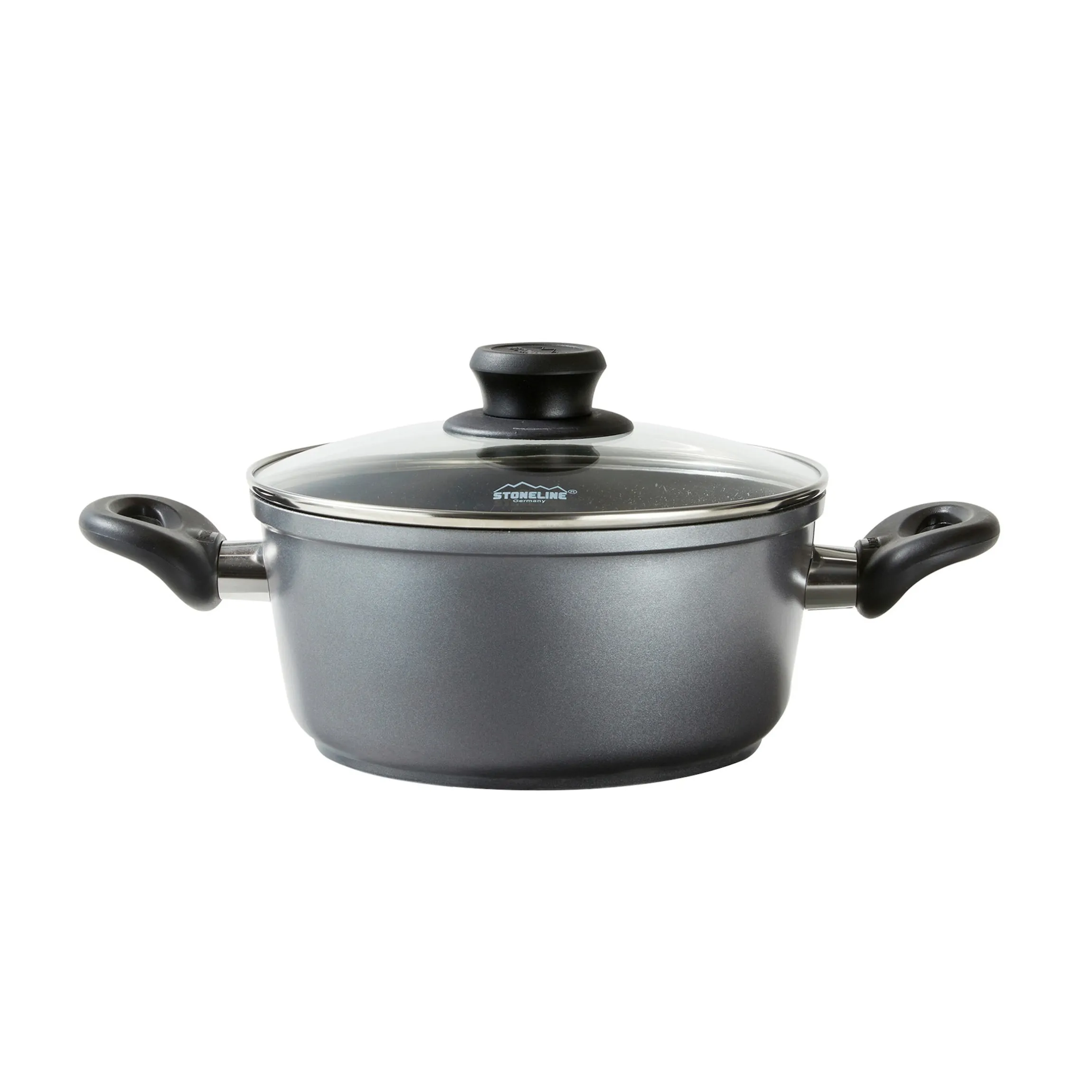 STONELINE Glasdeckel 20 cm | Schwarz