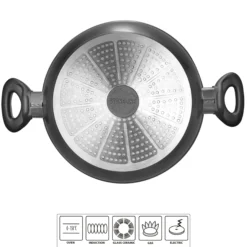 STONELINE Gourmundo Servierpfanne 24 cm | Grau