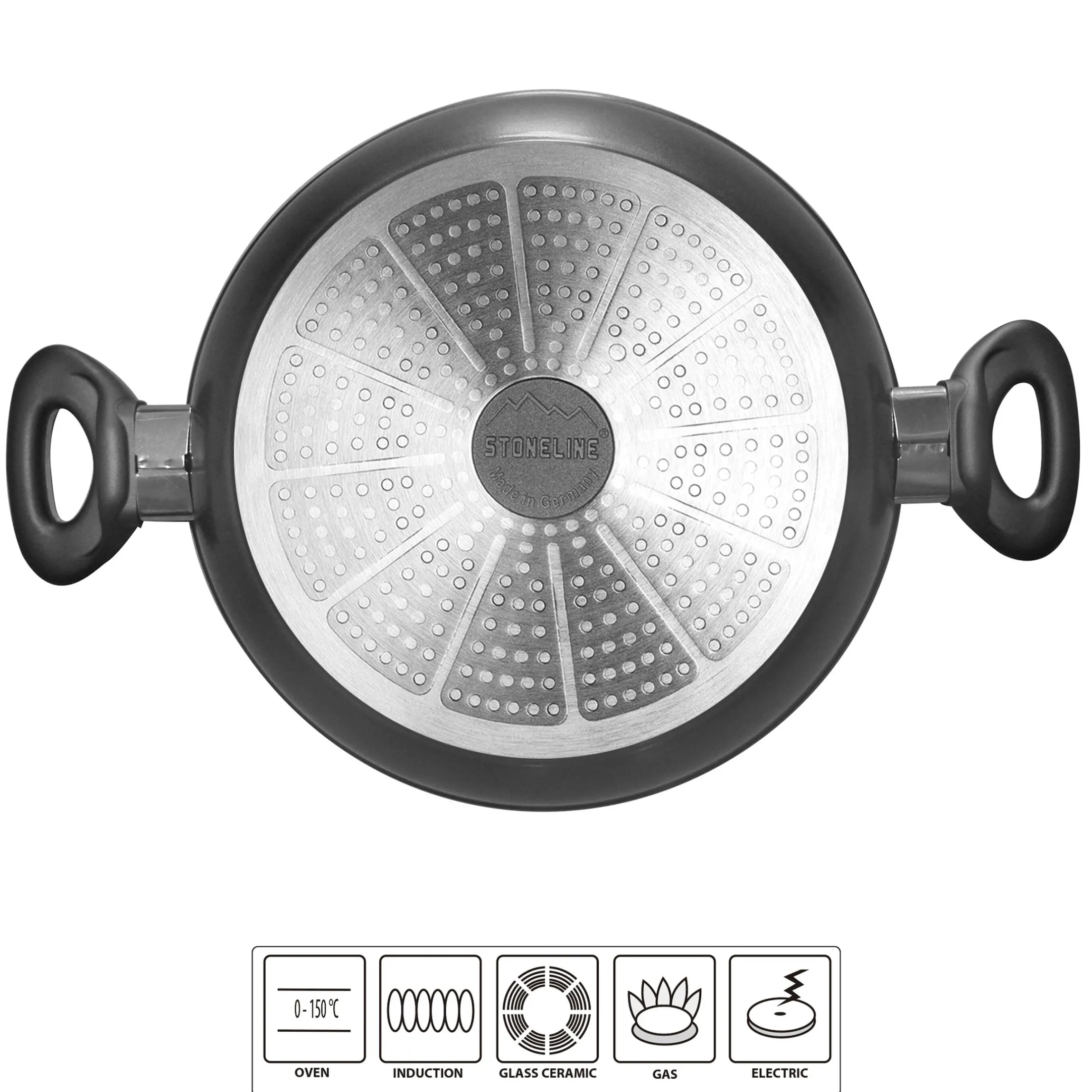 STONELINE Gourmundo Servierpfanne 24 cm | Grau