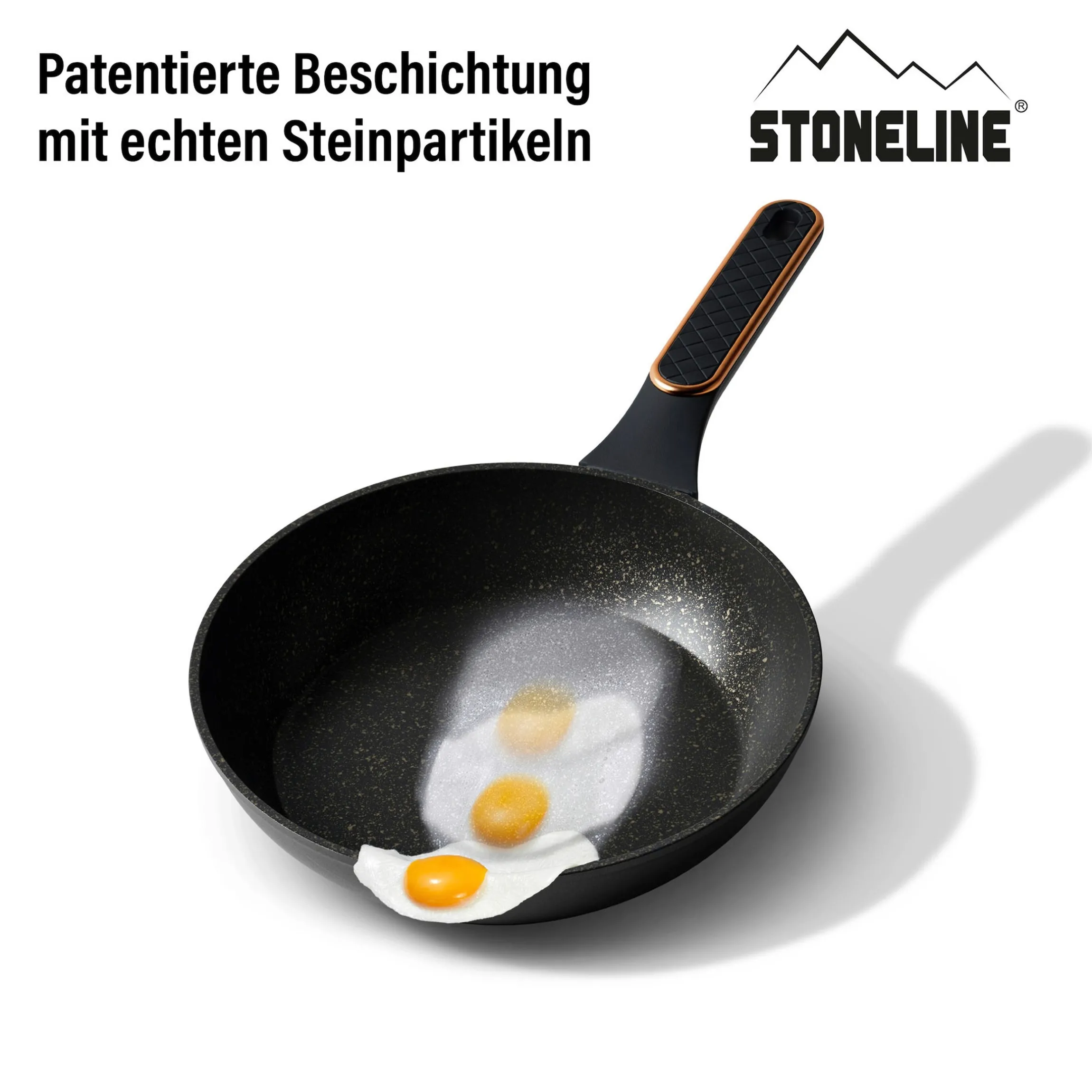 STONELINE Kochgeschirr-Set 11-teilig 18/20/24 Roségold | mit Deckeln