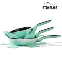 STONELINE Kochgeschirr-Set 11-teilig 18/20/24 Mint | mit Deckeln