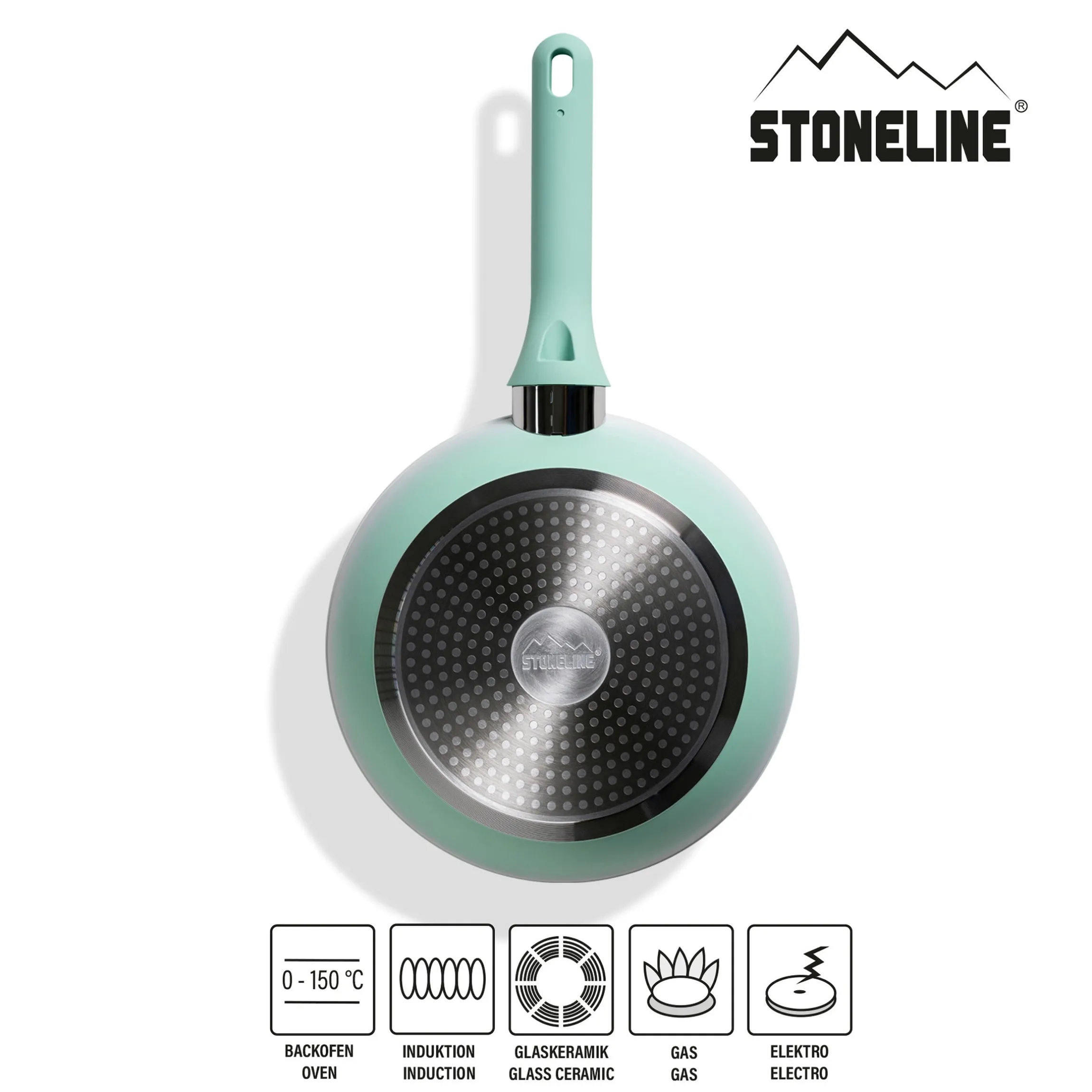 STONELINE Kochgeschirr-Set 11-teilig 18/20/24 Mint | mit Deckeln
