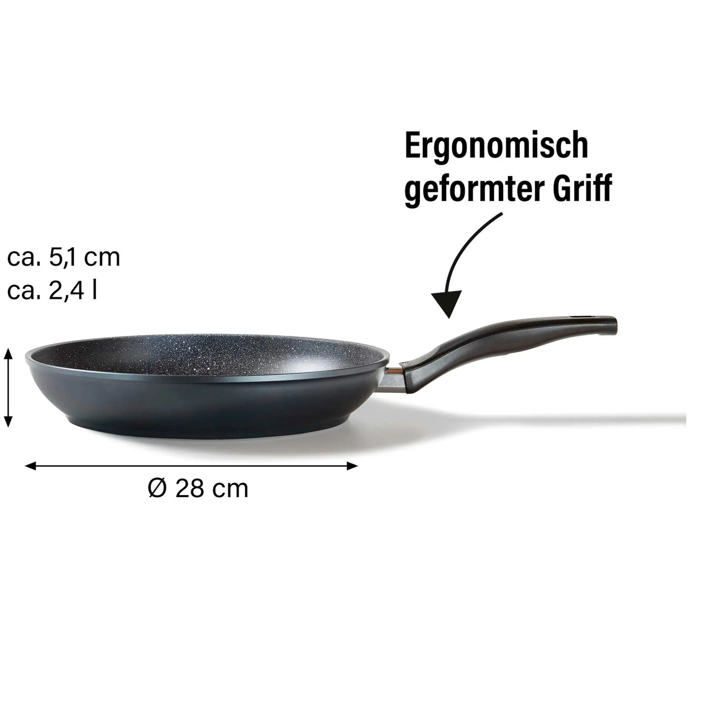 STONELINE Made in Germany Bratpfanne 28 cm | ohne Deckel