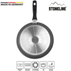 STONELINE Made in Germany Schmorpfanne 24 cm | ohne Deckel - Schwarz