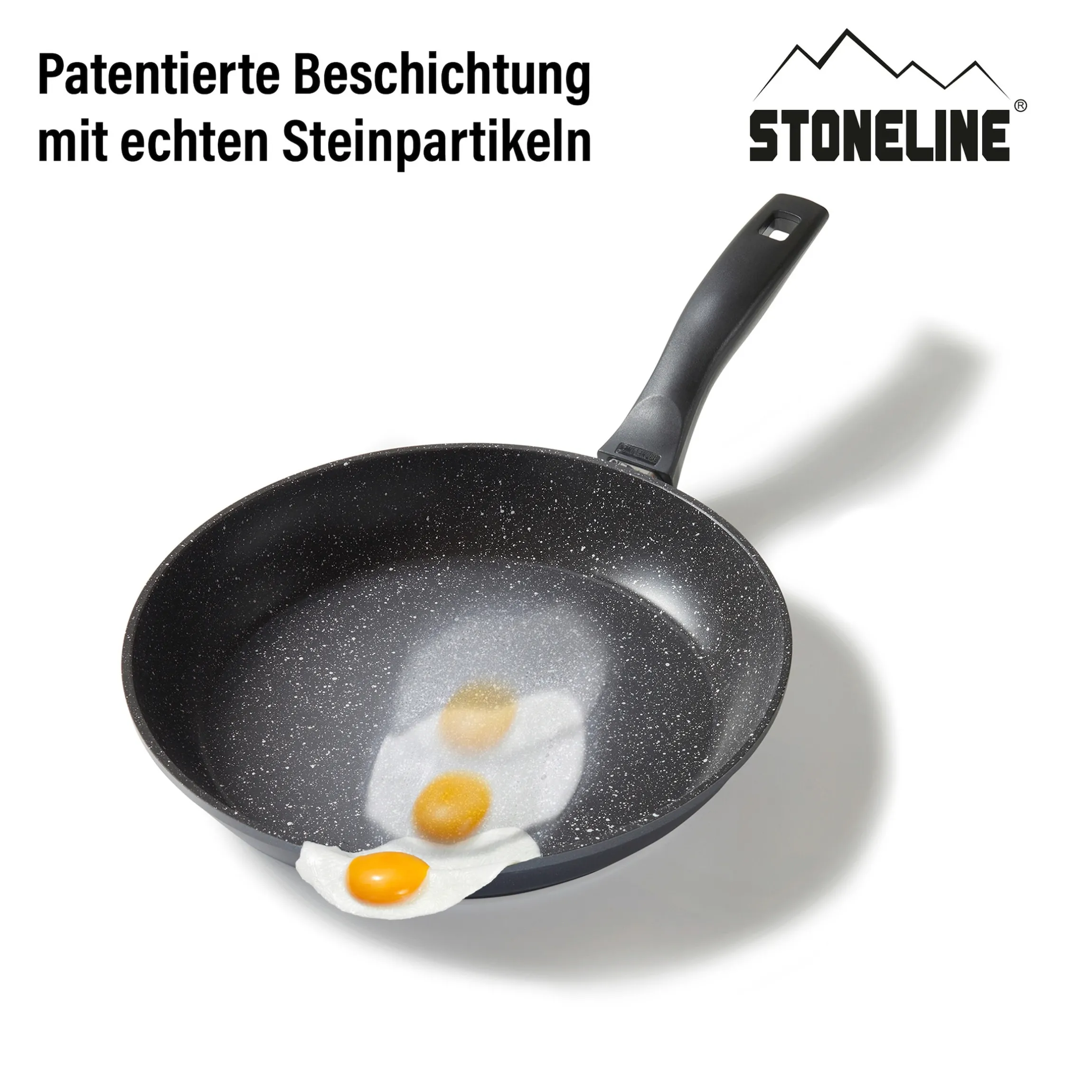 STONELINE Made in Germany Schmorpfanne 24 cm | ohne Deckel - Schwarz