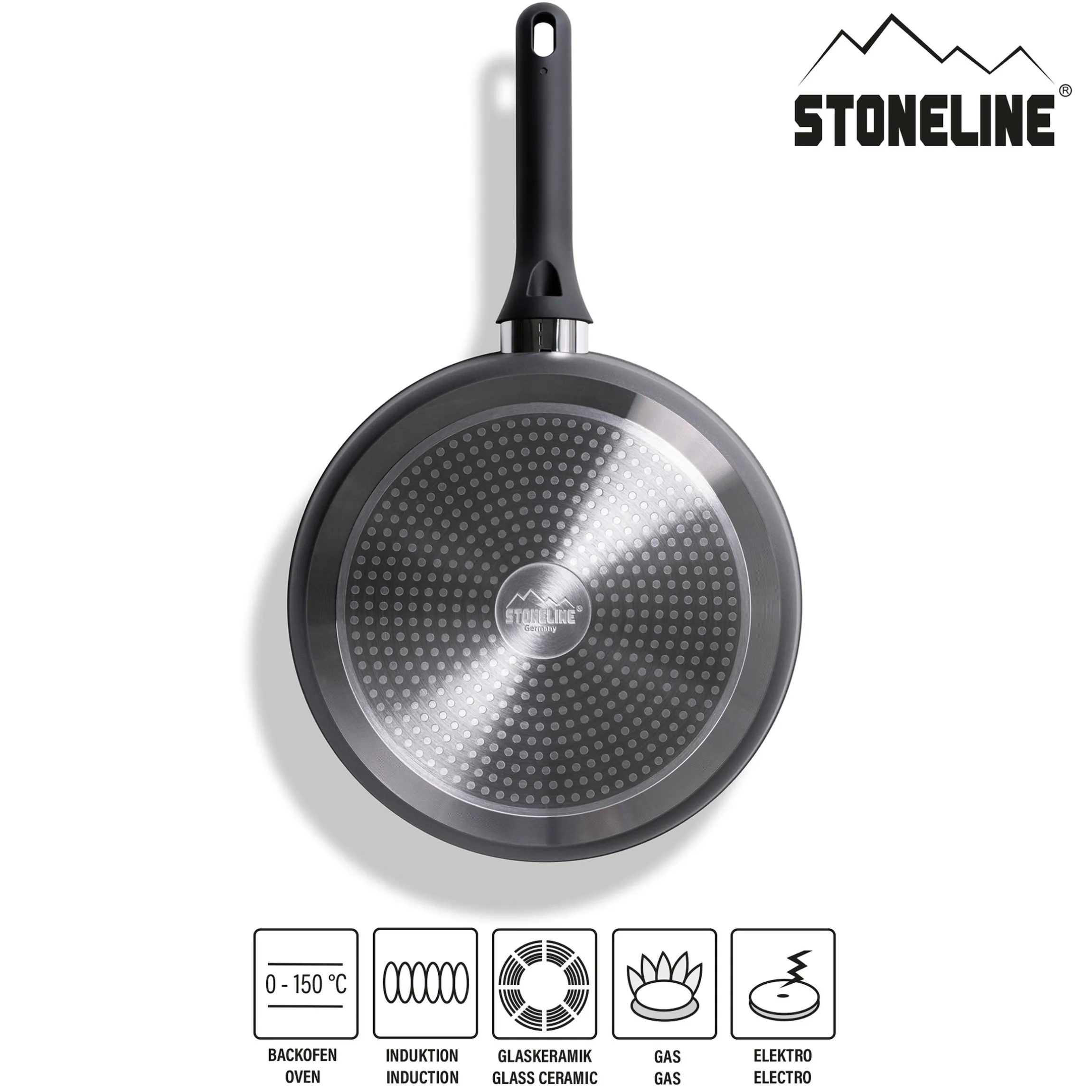 STONELINE Schmorpfanne 28 cm Roségold | mit Deckel
