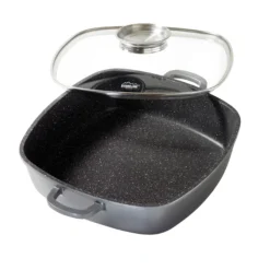 STONELINE Servierpfanne Eckig 28 cm | mit Deckel