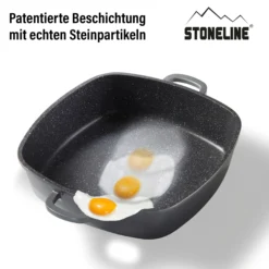 STONELINE Servierpfanne Eckig 28 cm | mit Deckel