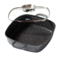 STONELINE Servierpfanne Eckig 24 cm | mit Deckel