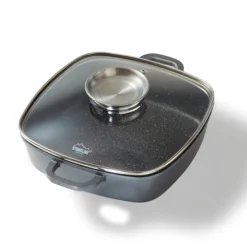 STONELINE Servierpfanne Eckig 24 cm | mit Deckel