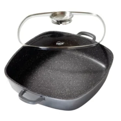 STONELINE Servierpfanne Eckig 32 cm | mit Deckel