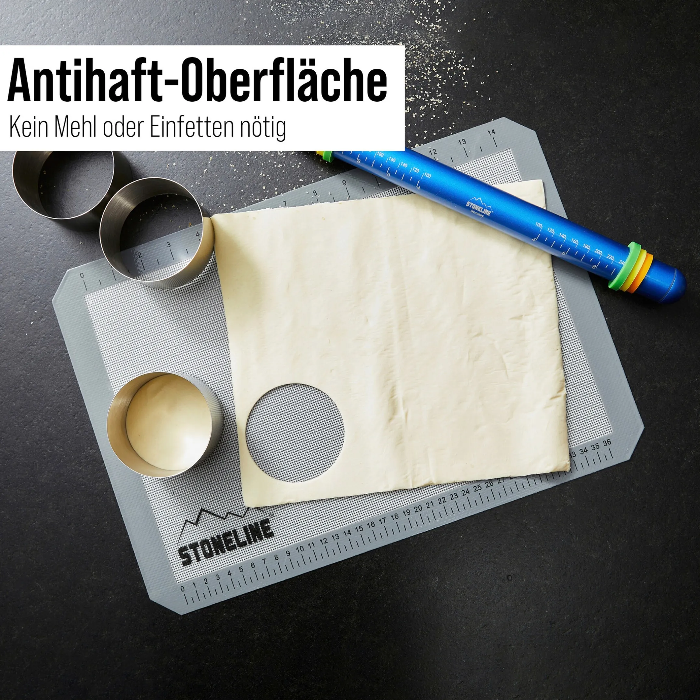 STONELINE Silikon Backmatte 29,5x21 und 42x29,5 cm Set 2-teilig