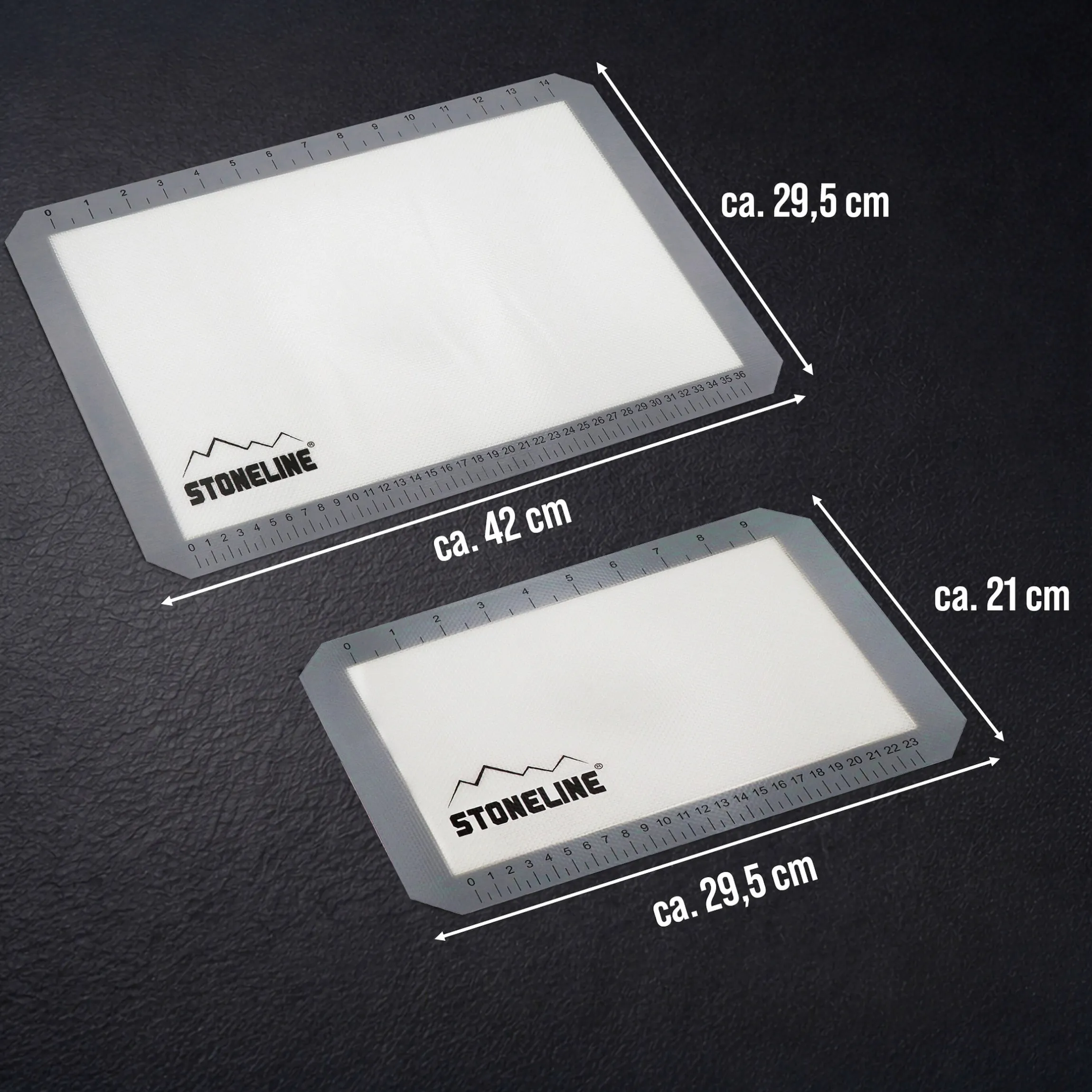 STONELINE Silikon Backmatte 29,5x21 und 42x29,5 cm Set 2-teilig