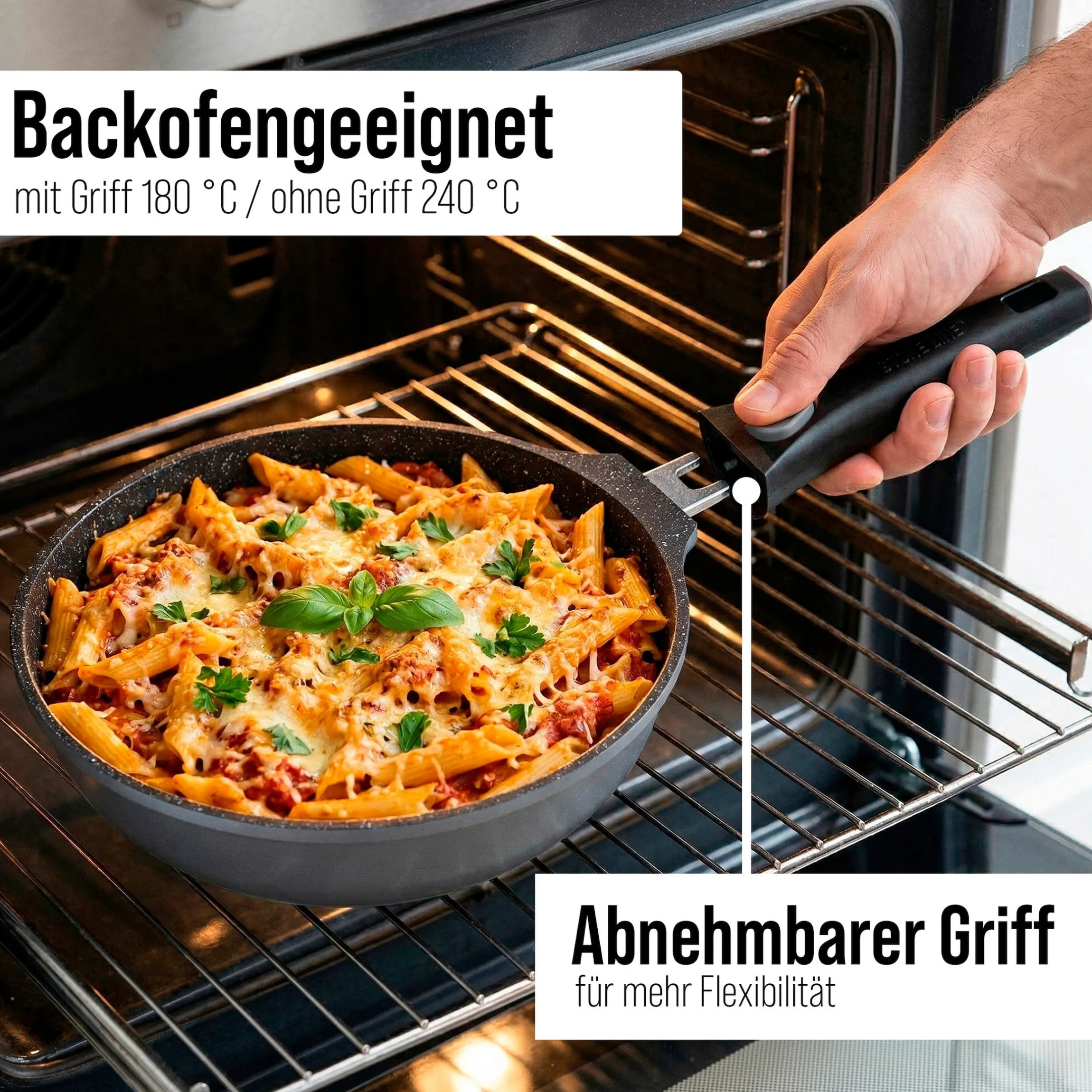 STONELINE SMART Bratpfanne 24 cm | ohne Deckel - Grau