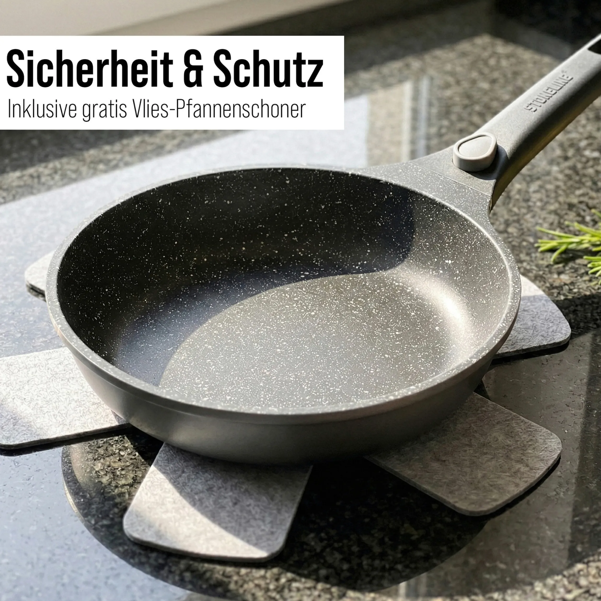 STONELINE SMART Bratpfanne 20 cm | ohne Deckel - Grau