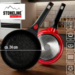 STONELINE SMART Bratpfanne 24 cm | ohne Deckel - Rot