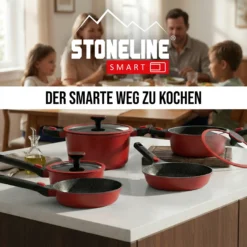 STONELINE SMART Bratpfanne 24 cm | ohne Deckel - Rot