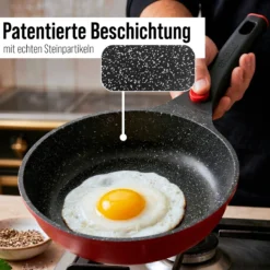 STONELINE SMART Bratpfanne 20 cm | ohne Deckel - Rot
