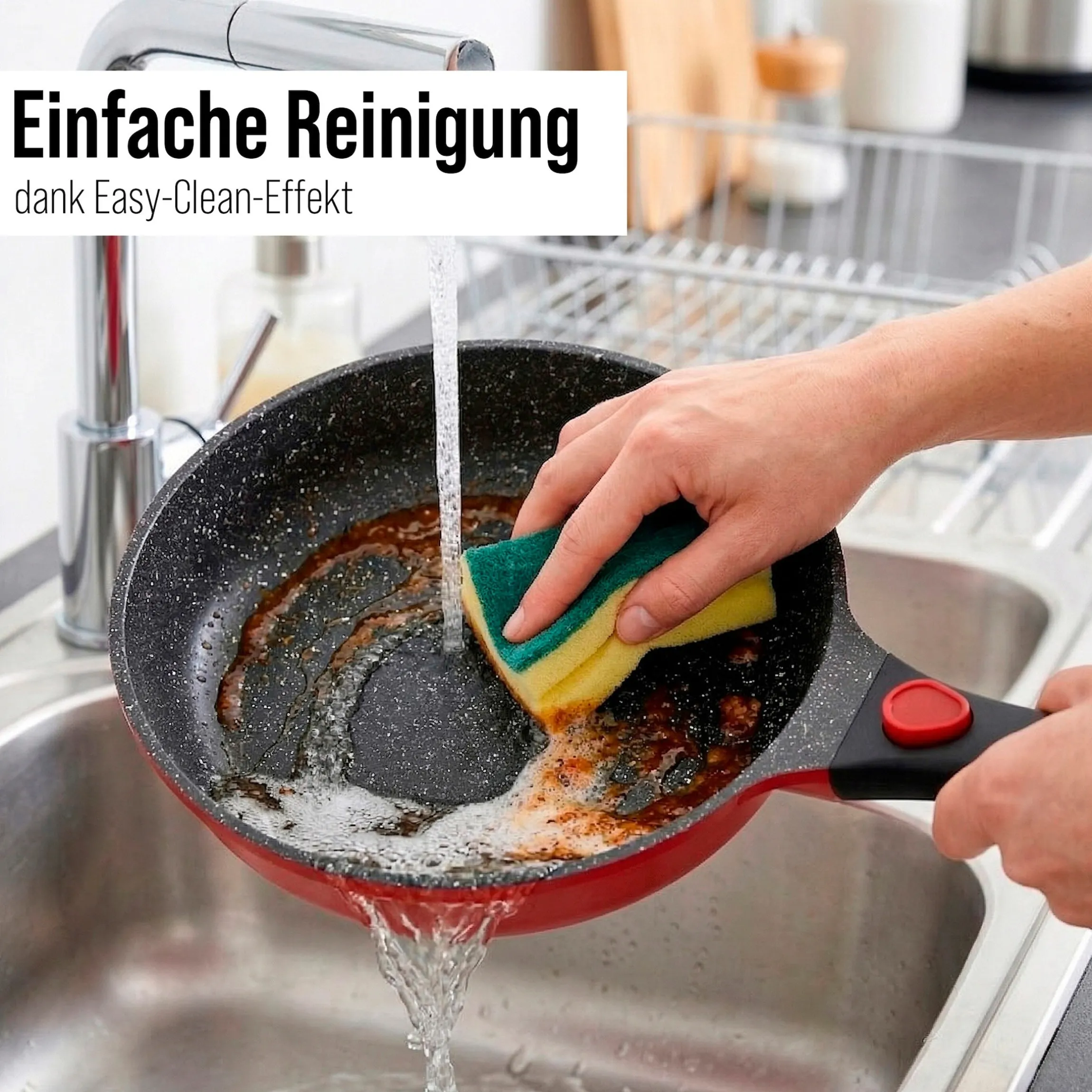 STONELINE SMART Kochgeschirr-Set 8-teilig 18/20/24 | mit Deckeln - Rot