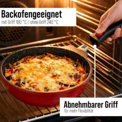 STONELINE SMART Kochgeschirr-Set 8-teilig 18/20/24 | mit Deckeln - Rot