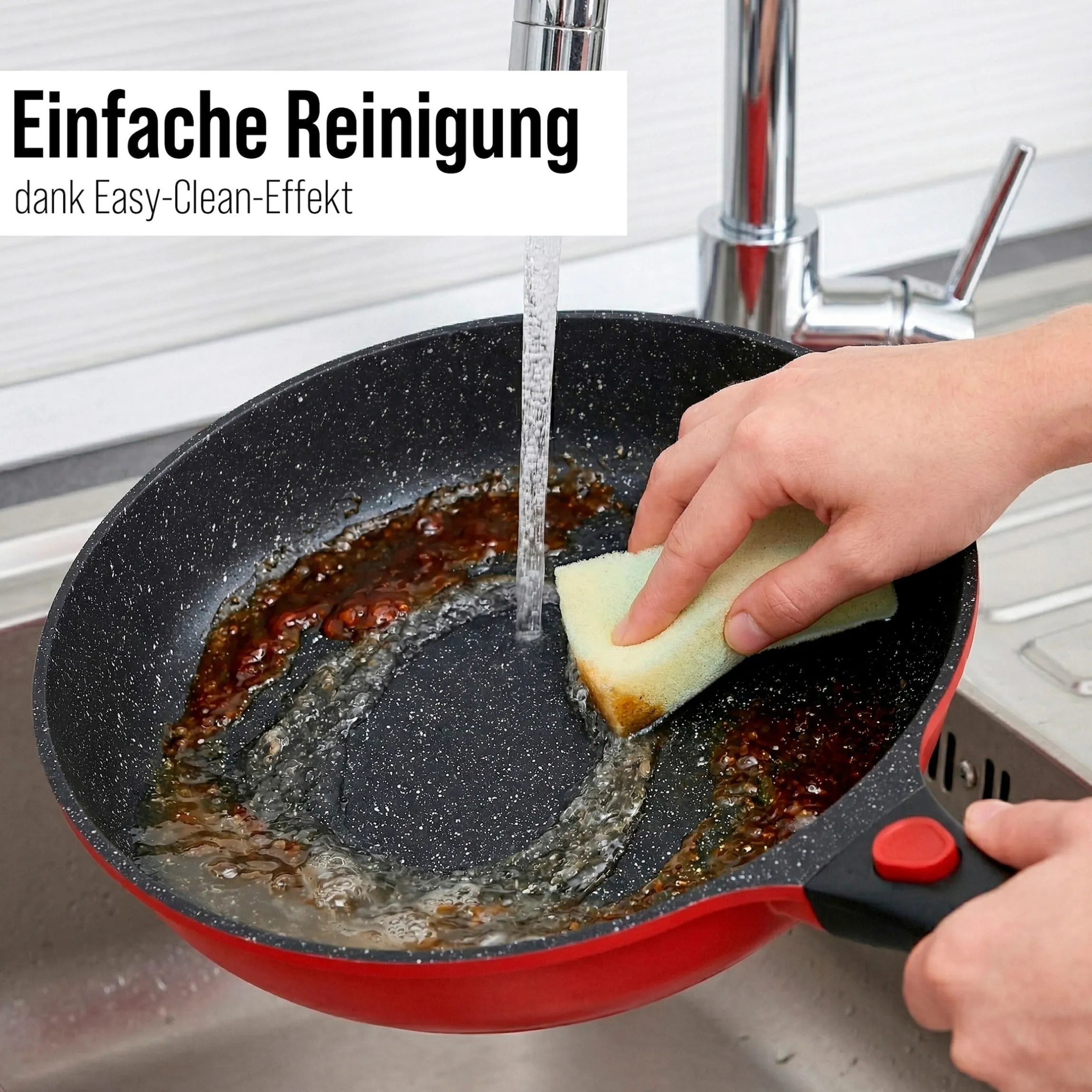 STONELINE SMART Pfannen-Set 6-teilig 20/24/28 | ohne Deckel - Rot