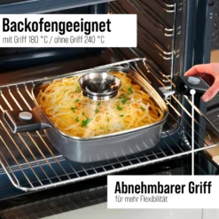 STONELINE SMART Servierpfanne Eckig 24 cm | mit Deckel