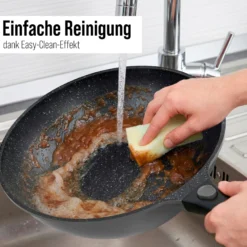 STONELINE SMART Wokpfanne 30 cm | mit Deckel - Grau