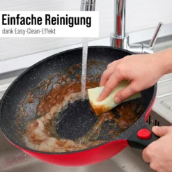 STONELINE SMART Wokpfanne 30 cm | mit Deckel - Rot