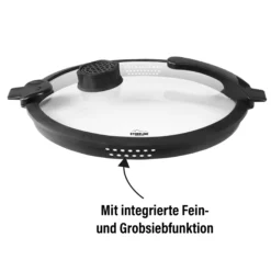 STONELINE SMELL WELL FUTURE Glasdeckel 32 cm mit SMELL WELL Funktion | Schwarz