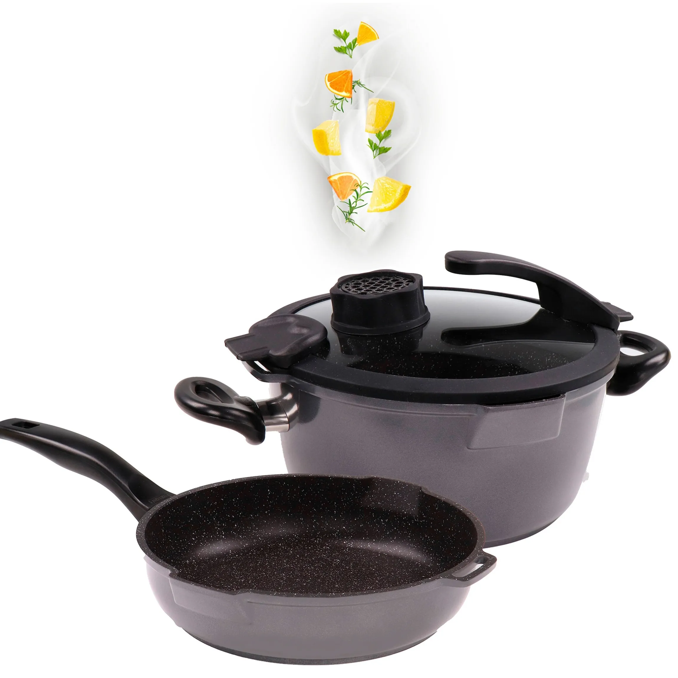 STONELINE SMELL WELL FUTURE Kochgeschirr-Set 4-teilig 24 cm | mit Deckel