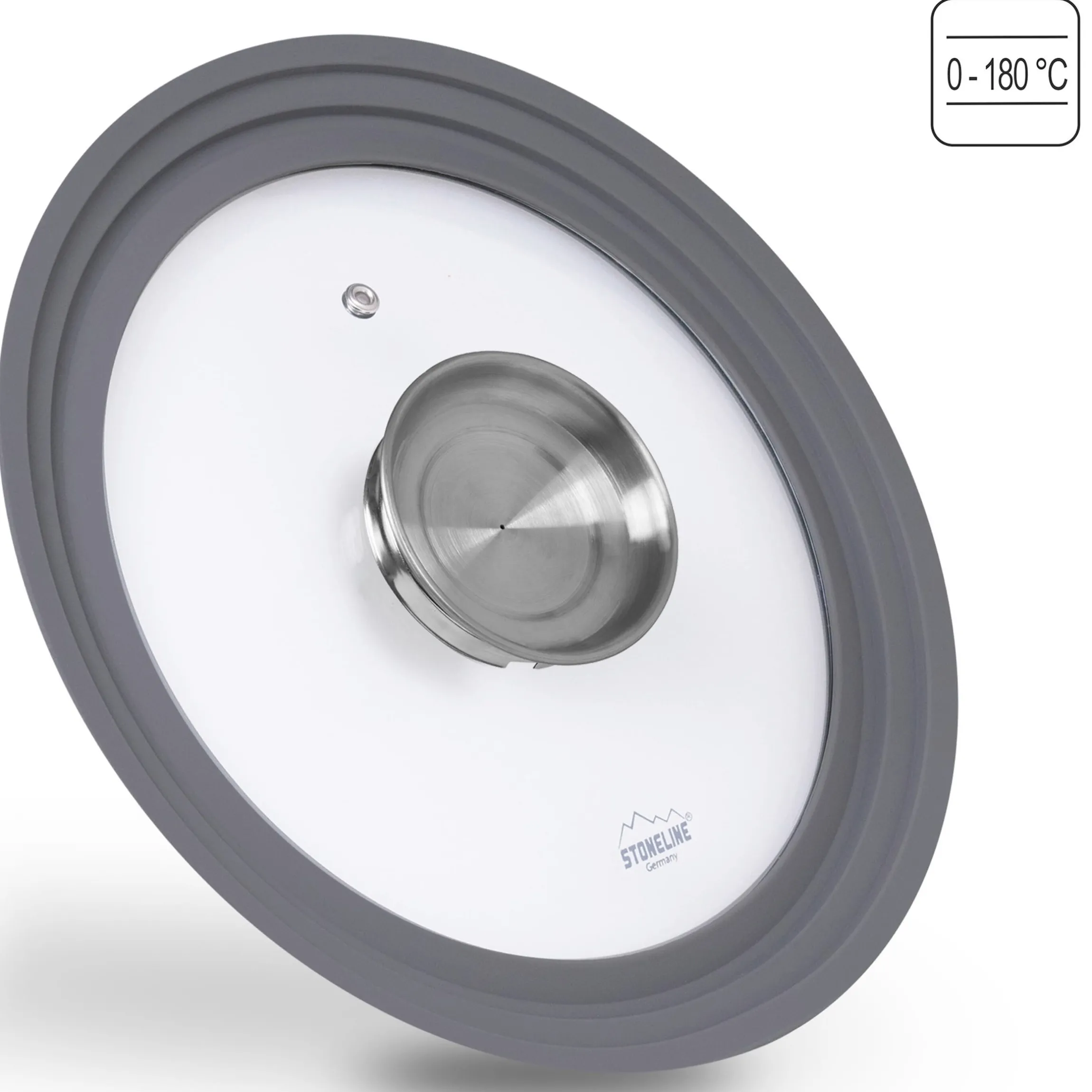 STONELINE Universal Glasdeckel 24/26/28 mit Aroma-Funktion | Grau