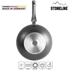 STONELINE Wok 30 cm | Grau