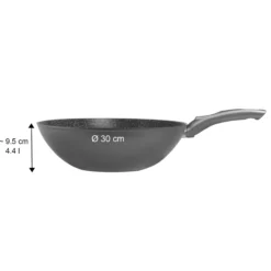 STONELINE Wok 30 cm | Grau
