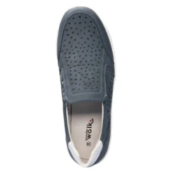 Stretch-Halbschuh mit Leder-Decksohle „Stefanie“ blau