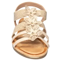 Stretch-Sandalette „Silke“ goldfarben