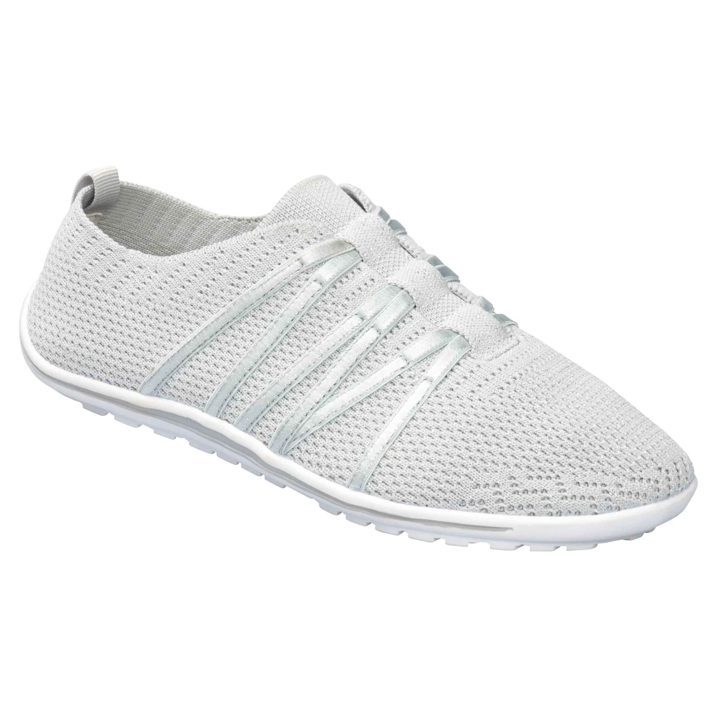Stretch-Sneaker "Barfuß" silbergrau