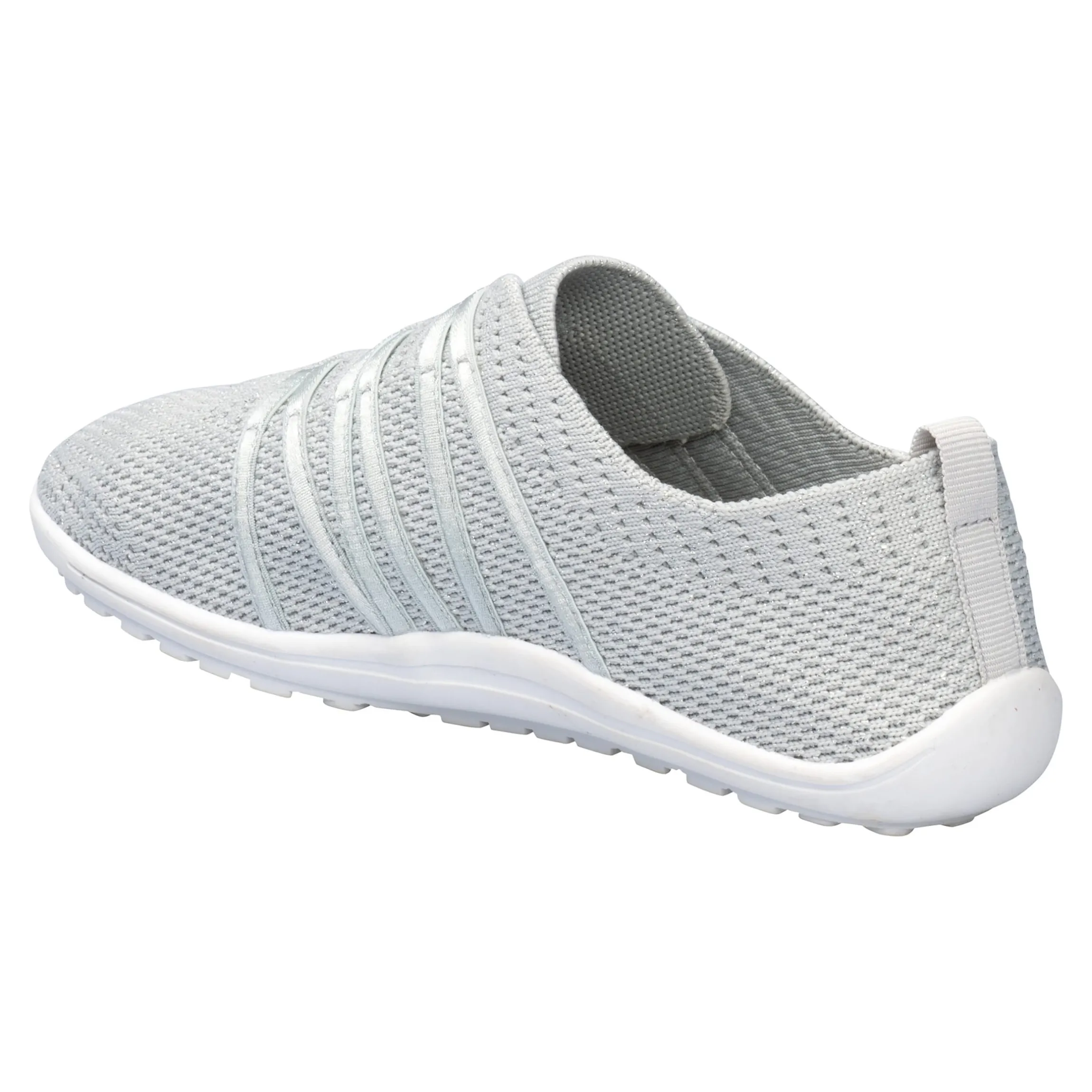 Stretch-Sneaker "Barfuß" silbergrau