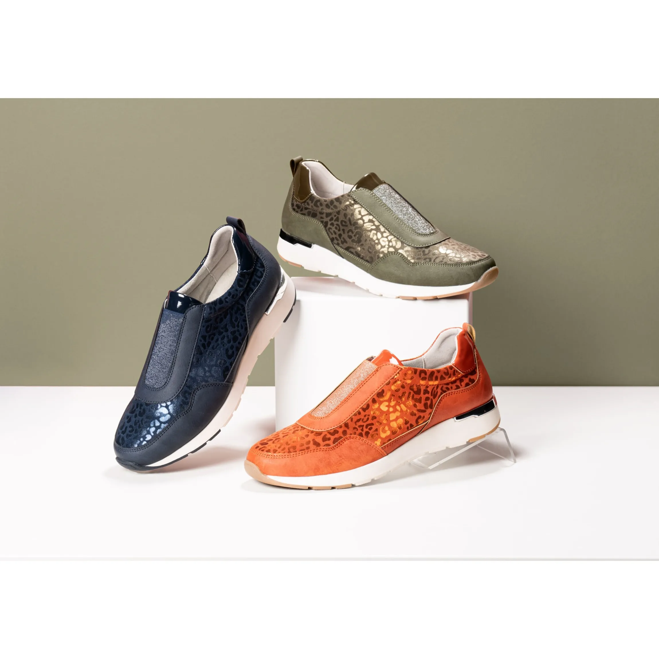 Stretch-Sneaker "Leo" blau