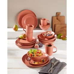 Suppenteller „Basic“, 4 Stück apricot