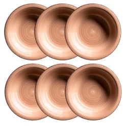 Suppenteller-Set, Steingut LUMACA Olivgrün