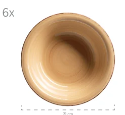Suppenteller-Set, Steingut LUMACA Grau